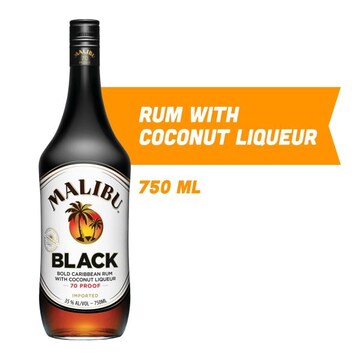 Malibu Black Coconut Flavored Rum