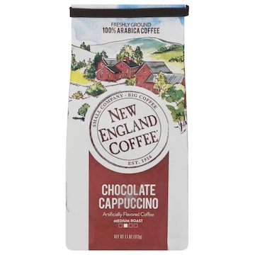 New England Coffee Coffee, 100% Arabica, Freshly Ground, Medium Roast, Chocolate Cappuccino