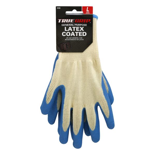 True Grip Gloves, General Purposes, Latex Coated, Large Publix Super
