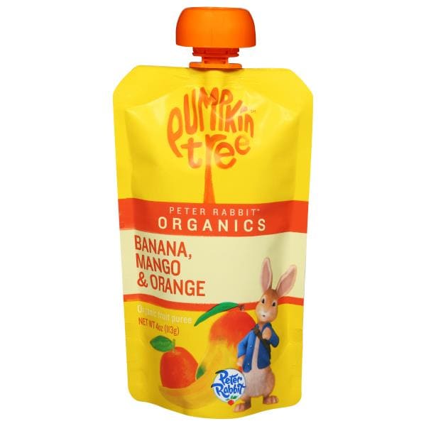 Pumpkin Tree Peter Rabbit Fruit Puree, Organic, Banana, Mango & Orange