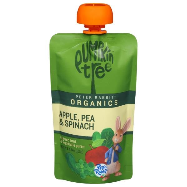 Pumpkin Tree Peter Rabbit Fruit & Vegetable Puree, Organic, Apple, Pea