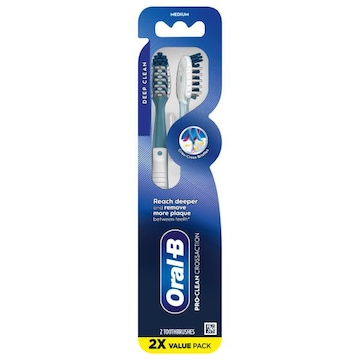 Oral-B Toothbrushes, Medium, 2 Value Pack