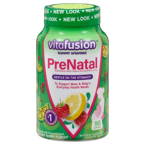 Vitafusion Gummy Vitamins, Prenatal, Raspberry Lemonade Flavor Publix