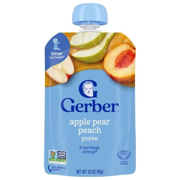 Gerber Sitter 2nd Foods Apple Pear Peach Puree