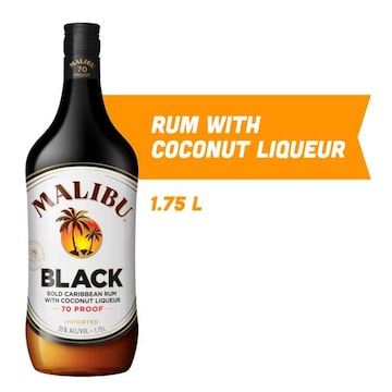 Malibu Black Coconut Flavored Rum