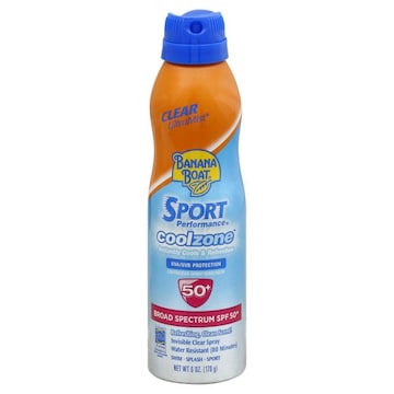 Banana Boat Sport Performance CoolZone Sunscreen, Continuous Spray, Clear UltraMist, SPF 50+
