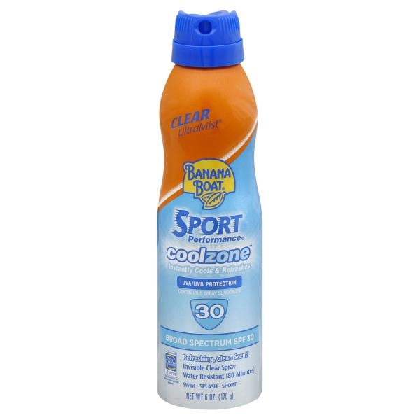 Banana Boat Sport Performance CoolZone Sunscreen, Continuous Spray ...