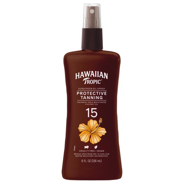 Hawaiian Tropic Sunscreen Oil Spray, Protective Tanning, Broad