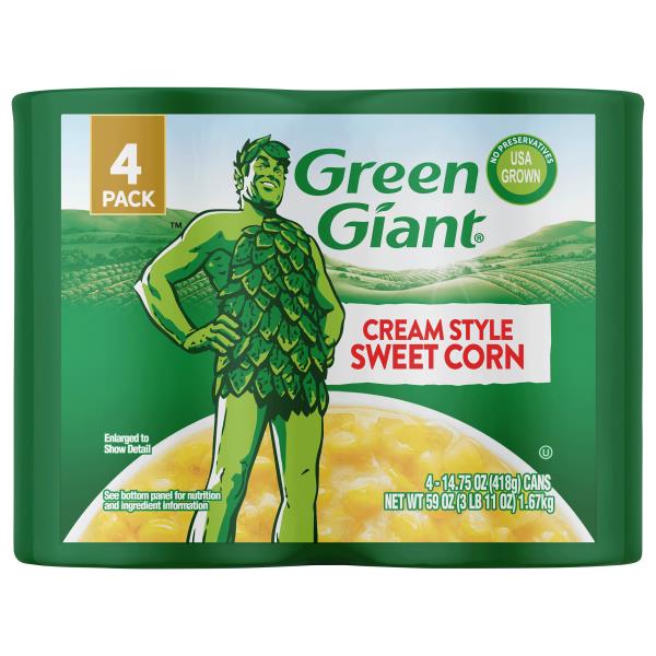 Green Giant Sweet Corn, Cream Style, 4 Pack Publix Super Markets