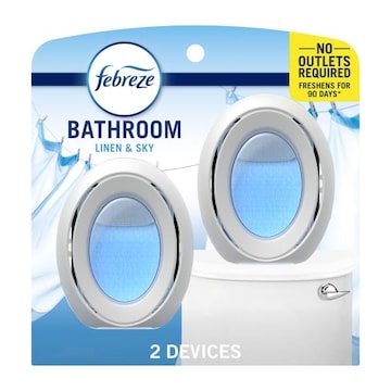 Febreze Bathroom Air Freshener, Odor-Fighting, Linen & Sky, 0.5 fl oz