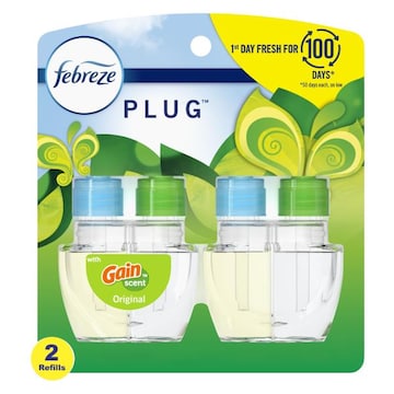 Febreze Plug Air Freshener, Gain Original, (2) .87 oz Oil Refills