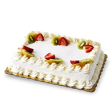 Fruit Topped Milk Infused 1/4 Sheet Cake