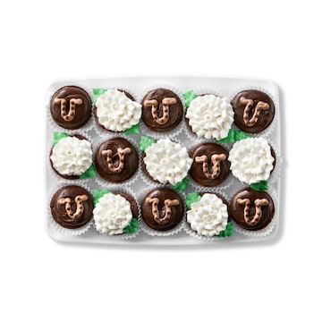 Carnation and Horseshoe Brownie Bite Platter 15-Count