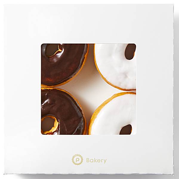 Chocolate and Vanilla Iced Donut. 4ct. Publix Super Markets