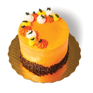 Mini Fall Pumpkin Patch Vanilla Buttercream Cake