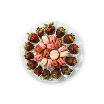 Macaron Strawberry Platter Medium 30-Count