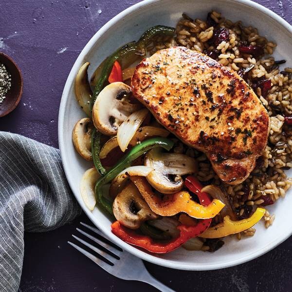 Mesquite Pork Chops with Vegetables and Cranberry Wild Rice Publix