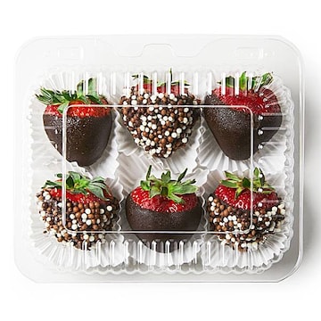 Chocolate Covered Strawberries with Crispies 6ct