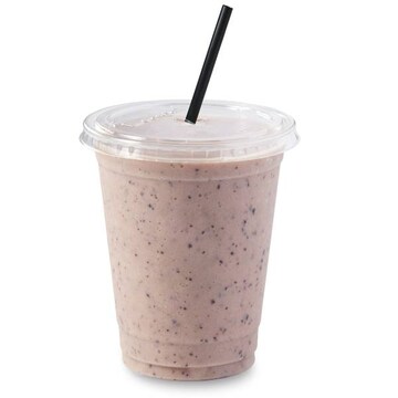 Small Blueberry Banana and Avocado Smoothie with Fresh Fruit