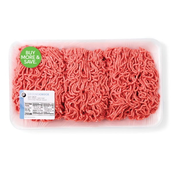 Ground Chuck Publix Beef, USDA Inspected 3 Lb or More Package Publix Super Markets