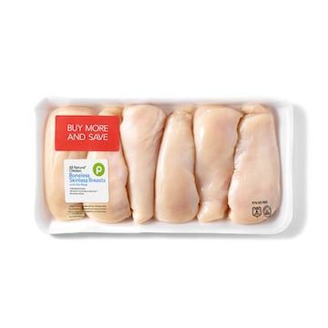 Publix Boneless Skinless Chicken Breast, USDA Grade A, 97% Fat Free4 Lbs. or More Pkg