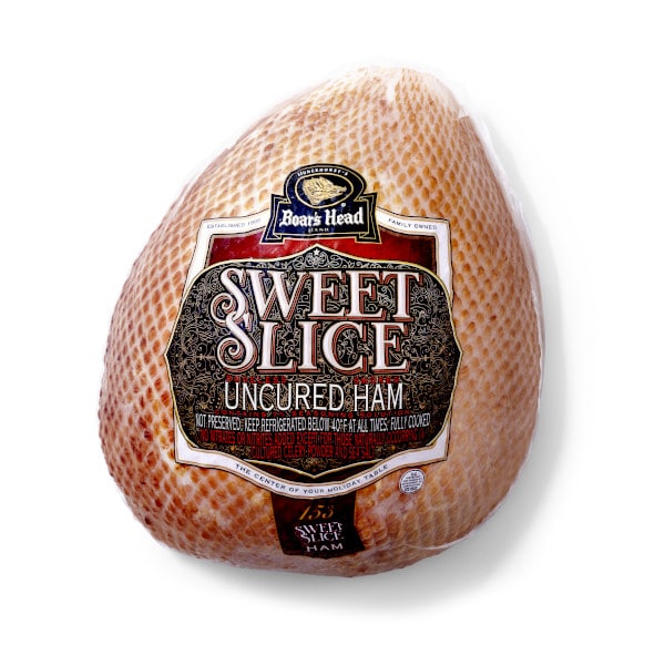 Boar's Head Sweet Slice Smoked Uncured Ham, Average Weight 5 Lbs Each ...