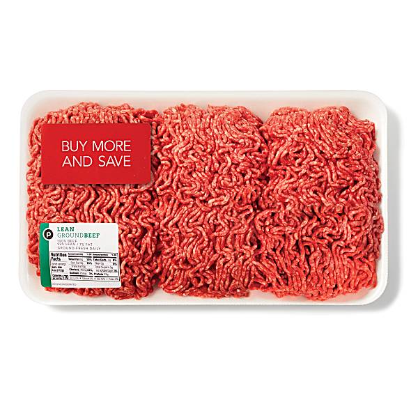 Lean Ground Beef Publix Beef, USDA Inspected3 Lb or More Package