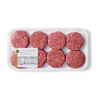 Ground Sirloin Slider Burgers, Publix Beef USDA Inspected