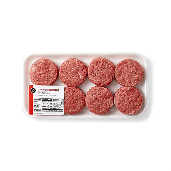 Ground Round Slider Burgers Publix Beef, USDA Inspected Publix Super