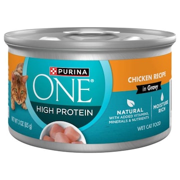 Purina One Cat Food, Chicken Recipe in Gravy, Wet High Protein
