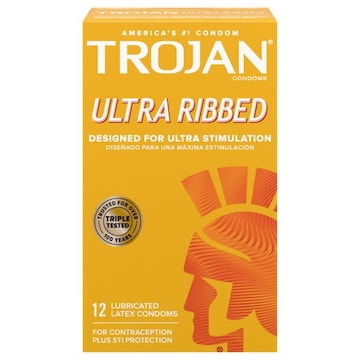 Trojan Condoms, Latex, Lubricated, Ultra Ribbed