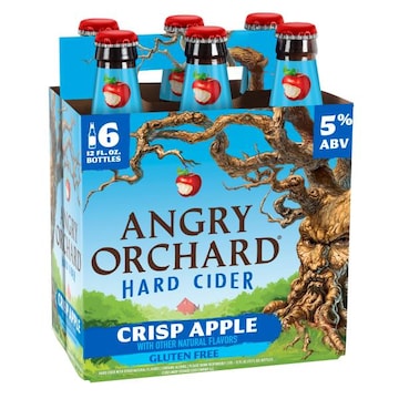 Angry Orchard Hard Cider, Crisp Apple, 6 Pack