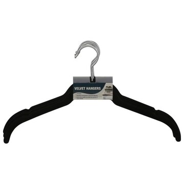 10 Pack Velvet Hangers Black, White, Gray