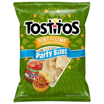 Tostitos Hint of Lime Tortilla Chips Party Size