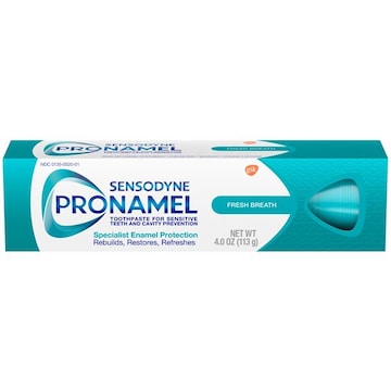 SENSODYNE Pronamel Pronamel Fresh Breath Enamel Toothpaste for Sensitive Teeth and Cavity Protection, Fresh Wave - 4 Ounces