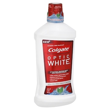 Colgate Optic White Mouthwash, Alcohol Free, Sparkling Fresh Mint
