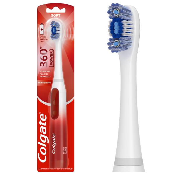 Colgate 360 Optic White Sonic Powered Battery Toothbrush Publix Super