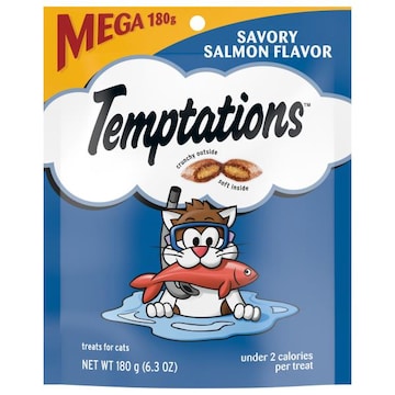 Temptations Cat Food, Savory Salmon Flavor, Mega