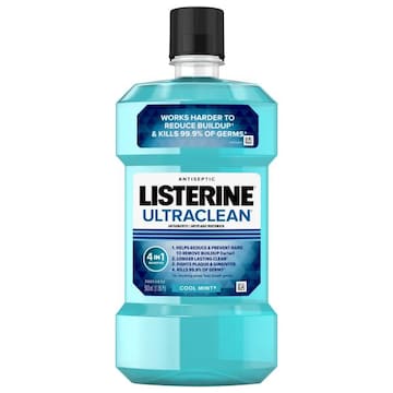 Listerine Ultraclean Mouthwash, Antigingivitis/Antiplaque, Antiseptic, Cool Mint