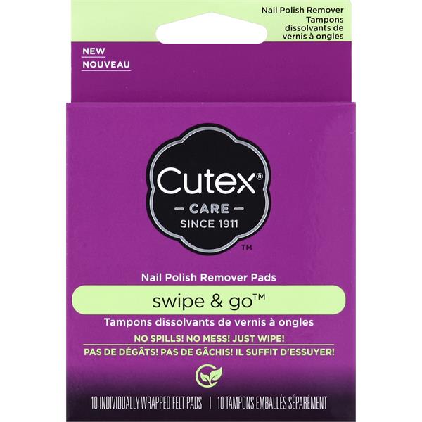 Cutex Care Nail Polish Remover Pads, Swipe & Go Publix Super Markets