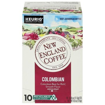 New England Coffee K-Cup Pods Medium Colombian Coffee