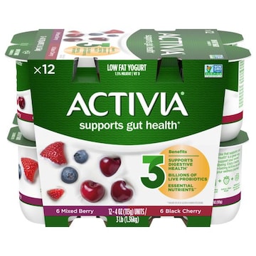 Activia Low Fat Black Cherry/Mixed Berry Yogurt