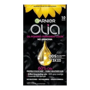 Garnier Olia Oil Powered Ammonia Free Permanent Hair Color 1.0 Black