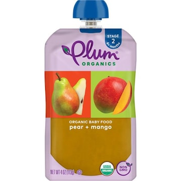 Plum Organics® Stage 2 Organic Baby Food Pear + Mango