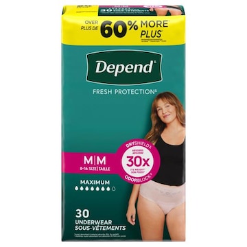 Depend Fresh Protection Maximum M Underwear