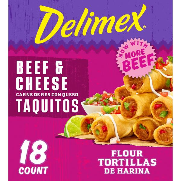 Delimex Beef & Cheese Large Flour Taquitos Frozen Snacks Publix Super