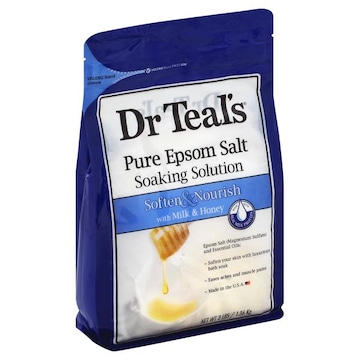 Dr Teal's Soaking Solution, Pure Epsom Salt, Soften & Nourish, with Milk & Honey