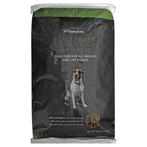 Publix Premium Dog Food Real Chicken and Rice Recipe with Peas