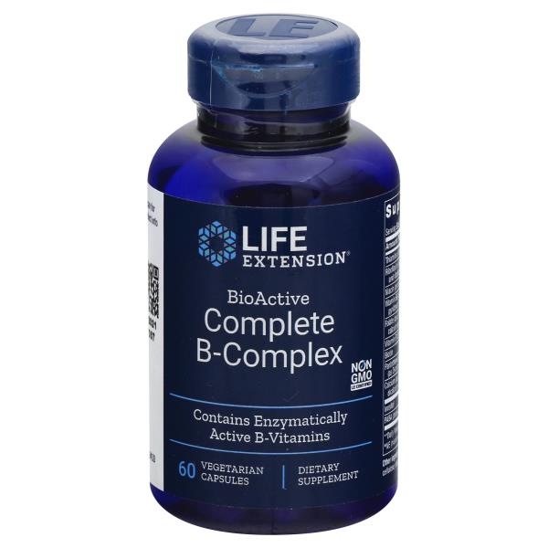 Life Extension Complex B-Complex, BioActive, Vegetarian Capsules ...