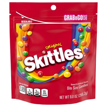 Skittles Candies, Bite Size, Original, GrabnGo Size
